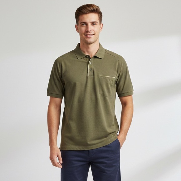 Patagonia Other - 127 PATAGONIA Men's Essential Short Sleeve Organic Cotton Polo - Green, Large